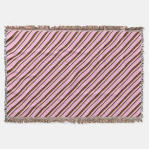 Couverture Bandes de bonbons, rose et chocolat