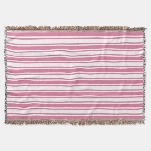Couverture Bandes de bonbons roses et blanches (Devant)