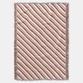Couverture Bandes de bonbons, rouge, vert et blanc (devant Vertical)