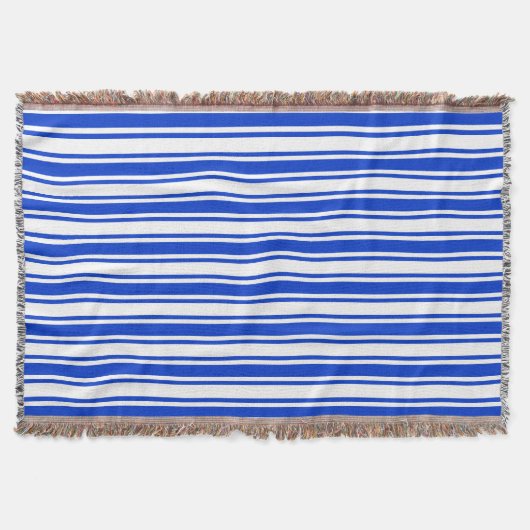 Couverture Bandes de bonbons royales bleues et blanches (Devant)