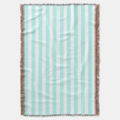 Couverture Bandes de bonbons turquoise et blanche (devant Vertical)