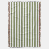 Couverture Bandes de bonbons vert olive et blanc (devant Vertical)