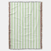 Couverture Bandes de bonbons vert pâle et blanc (devant Vertical)