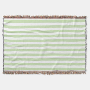 Couverture Bandes de bonbons vert pâle et blanc
