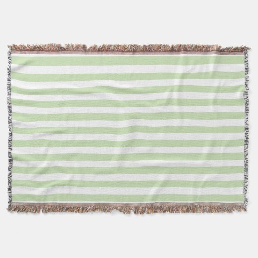 Couverture Bandes de bonbons vert pâle et blanc (Devant)