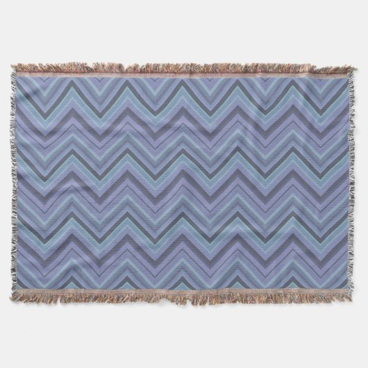 Couverture Bandes de zigzag gris bleu (Devant)