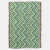Couverture Bandes de zigzag vert olive (devant Vertical)