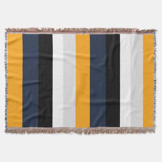 Couverture Bandes jaunes, bleues, blanches et noires (Devant)