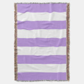 Couverture Bandes pourpres, Blancs, Motif rayé (devant Vertical)