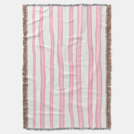 Couverture Bandes roses sur blanc (devant Vertical)