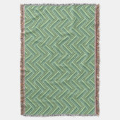 Couverture Bandes vert olive double tissage (devant Vertical)