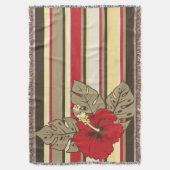Couverture Banzai Beach Hawaiian Hibiscus Blanket rayée (devant Vertical)