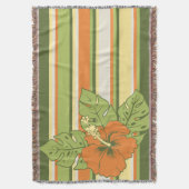Couverture Banzai Beach Hawaiian Hibiscus Blanket rayée (devant Vertical)