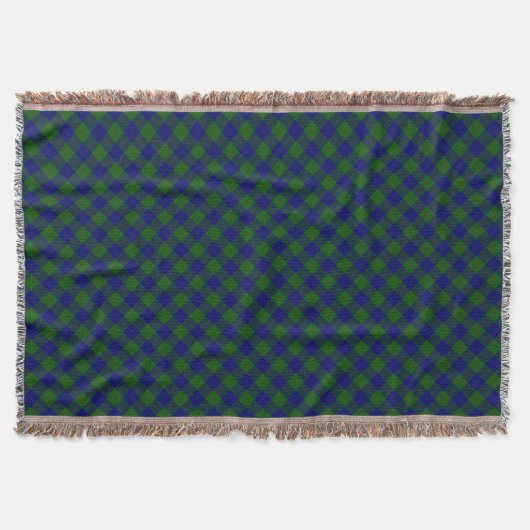 Couverture Barclay tartan bleu vert plaid (Devant)