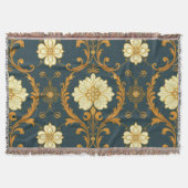 Couverture "Barockes Ornament-Muster in Gold und Schwarz" Dec (Devant)