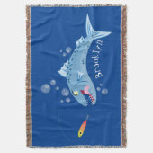 Couverture Barracuda poisson affamé de la pêche dessin animé (devant Vertical)