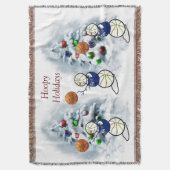 Couverture Basket-ball Snowman Noël (devant Vertical)