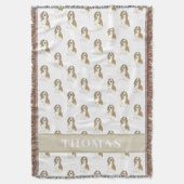 Couverture Basset Hound Personnalisé (devant Vertical)