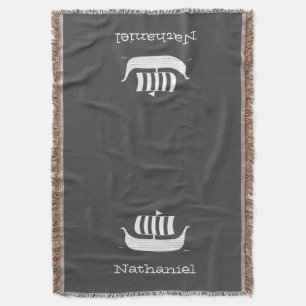 Couverture Bateau de chaloupe de Viking avec la couleur faite