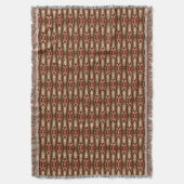 Couverture Batik tribal - Brown, Tan et Coral (devant Vertical)