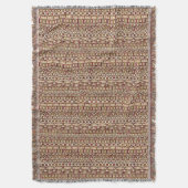 Couverture Batik tribal - marron et beige (devant Vertical)