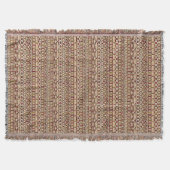 Couverture Batik tribal - marron et beige (Devant)