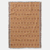 Couverture Batik tribal - rouille, terre cuite et beige (devant Vertical)