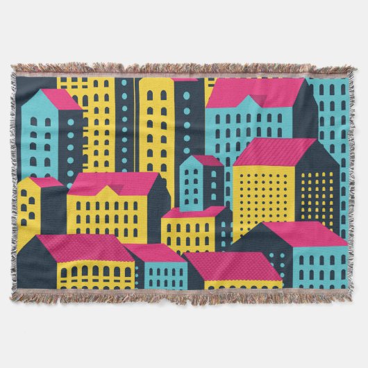 Couverture Bâtiments Abstraits Ville Paysage Vintage (Devant)