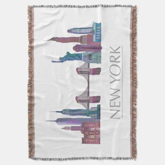 Couverture Bâtiments couleur New York Skyline (devant Vertical)