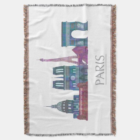 Couverture Bâtiments couleur Paris Skyline (devant Vertical)