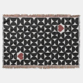 Couverture Bauhaus géométrique personnalisée Saint-Valentin (Devant)