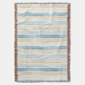 Couverture Beach Blue Cream Stripes (devant Vertical)