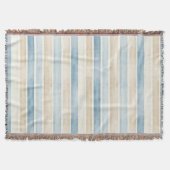 Couverture Beach Blue Cream Stripes (Devant)