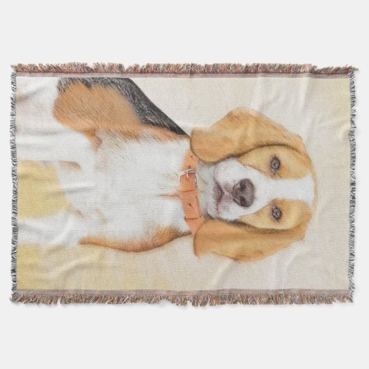 Couverture Beagle Hound Dog Peinture Animal Art original (Devant)
