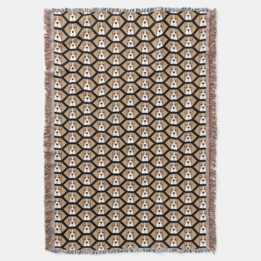 Couverture Beagle Hound Honeypeb Motif Thon Blanket (devant Vertical)