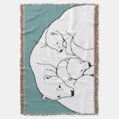 Couverture Bear Art Blanket Mère & Cubs Bear Thaillot Blanket (devant Vertical)