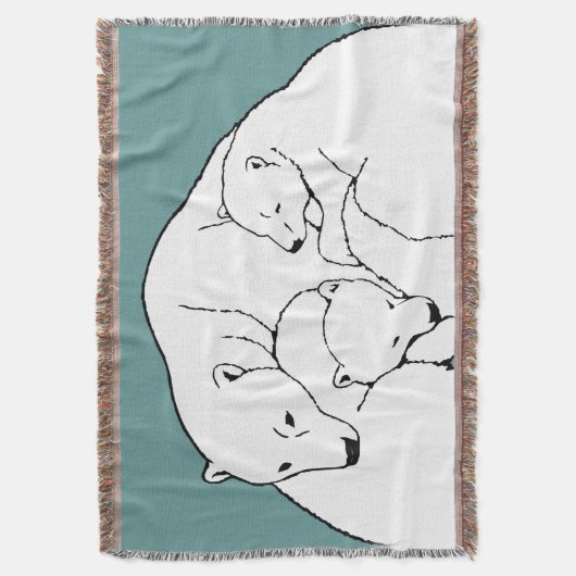 Couverture Bear Art Blanket Mère & Cubs Bear Thaillot Blanket (devant Vertical)