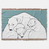 Couverture Bear Art Blanket Mère & Cubs Bear Thaillot Blanket (Devant)