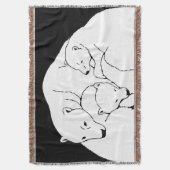 Couverture Bear Art Blanket Mère & Cubs Bear Thaillot Blanket (devant Vertical)