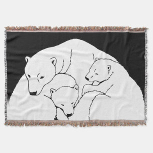 Couverture Bear Art Blanket Mère & Cubs Bear Thaillot Blanket