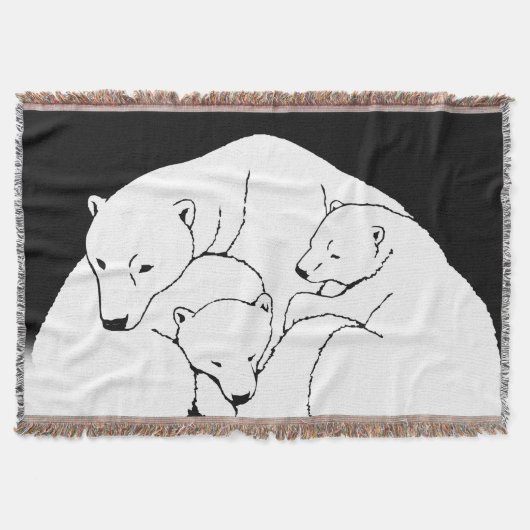 Couverture Bear Art Blanket Mère & Cubs Bear Thaillot Blanket (Devant)
