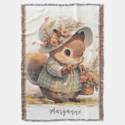 Couverture Beatrix Potter Style écureuil bébé (devant Vertical)