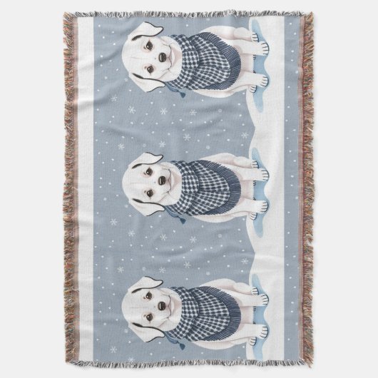 Couverture Beau Chiens Blancs Lancer Blanket (devant Vertical)