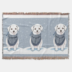 Couverture Beau Chiens Blancs Lancer Blanket