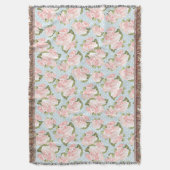 Couverture Beau motif de rose avec le pois bleu (devant Vertical)