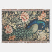 Couverture Beau Peacock William Morris Inspiré Floral (Devant)
