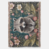 Couverture Beau Racoon rose floral (devant Vertical)
