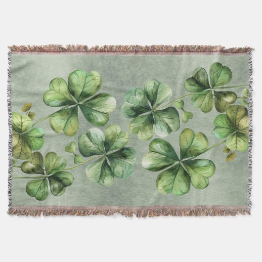 Couverture Beau Shamrock d'aquarelle verte (Devant)