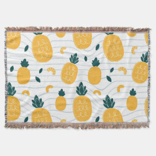Couverture Beauté ananas : Motif tiré à la main