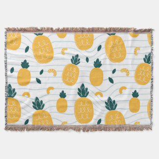 Couverture Beauté ananas : Motif tiré à la main